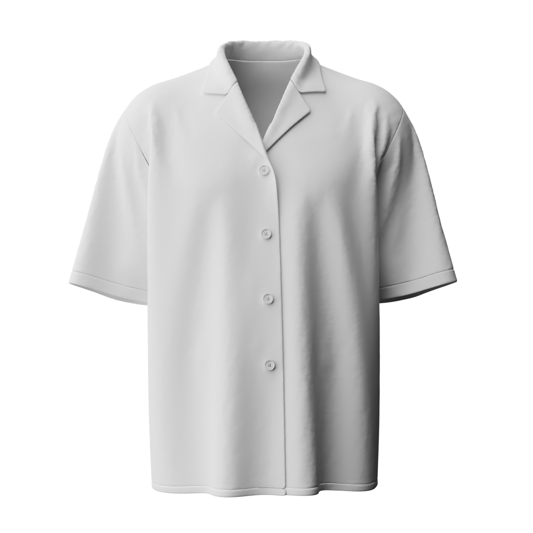 Button Shirt 3D mockup, blank