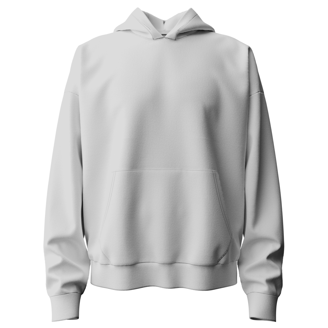 Oversized Cotton Hoodie 3D mockup